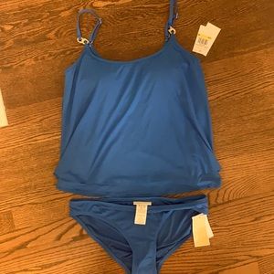 NWT Michael Kore layered tankini top and bottoms